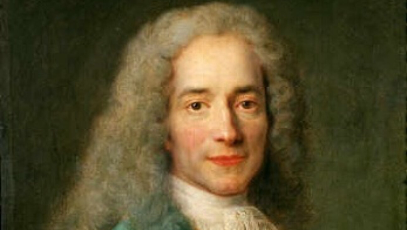 A portrait of Voltaire.