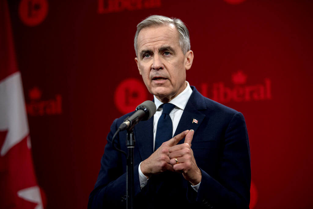 Mark Carney, candidate in the Liberal Party leadership race, on Feb. 25. 