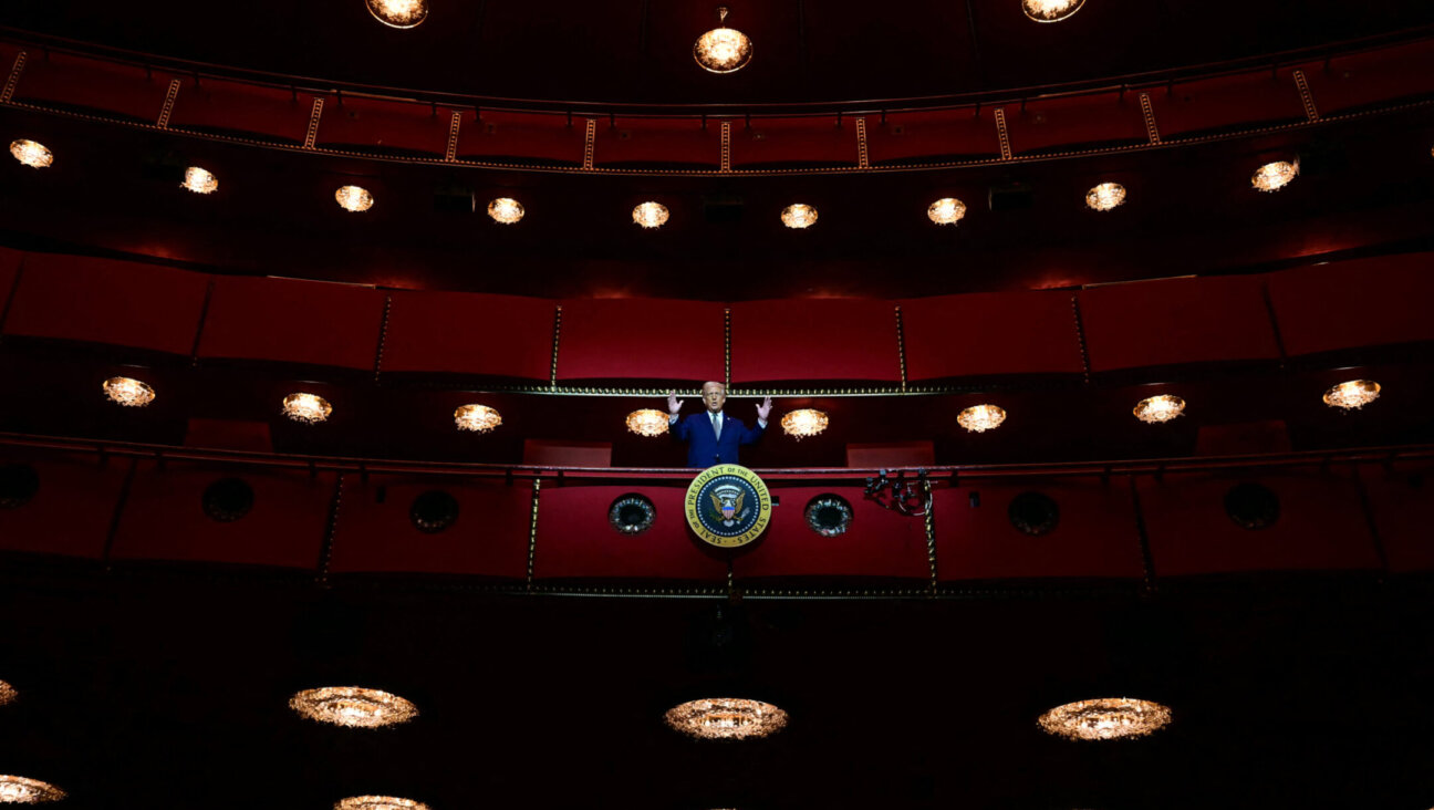 President Donald Trump stands in the presidential box as he visits the John F. Kennedy Center for the Performing Arts in Washington, D.C., on March 17, 2025. (Jim Watson/AFP via Getty Images)