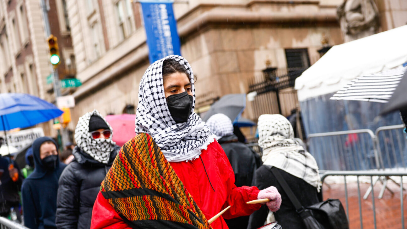 People take part in a protest outside Columbia University following the school’s concessions ot the Trump administration over pro-Palestinian protests, March 24, 2025 in New York City. (Kena Betancur/VIEWpress via Getty Images)