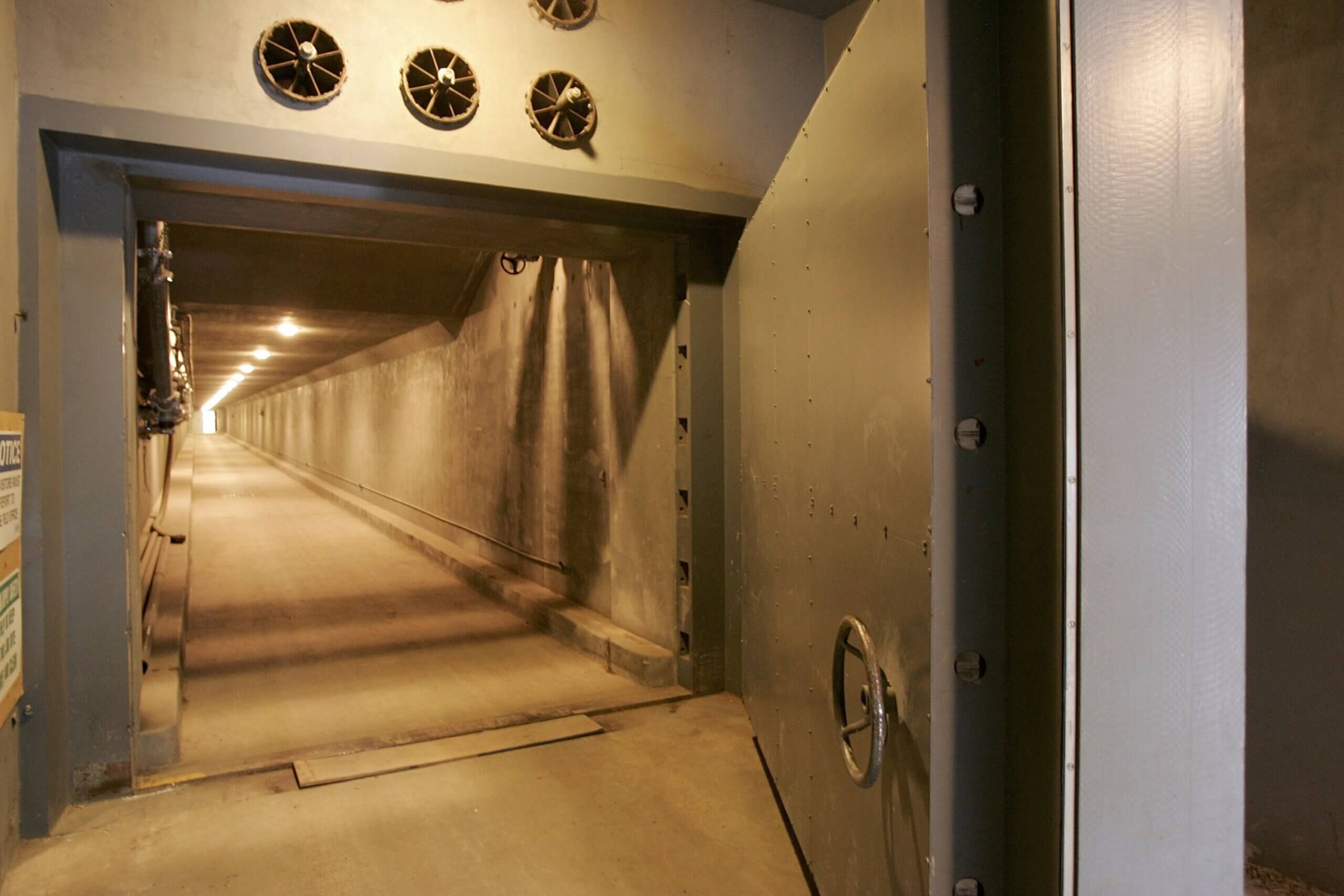 The entrance to the secret underground nuclear fallout shelter at the Greenbrier resort in West Virginia.