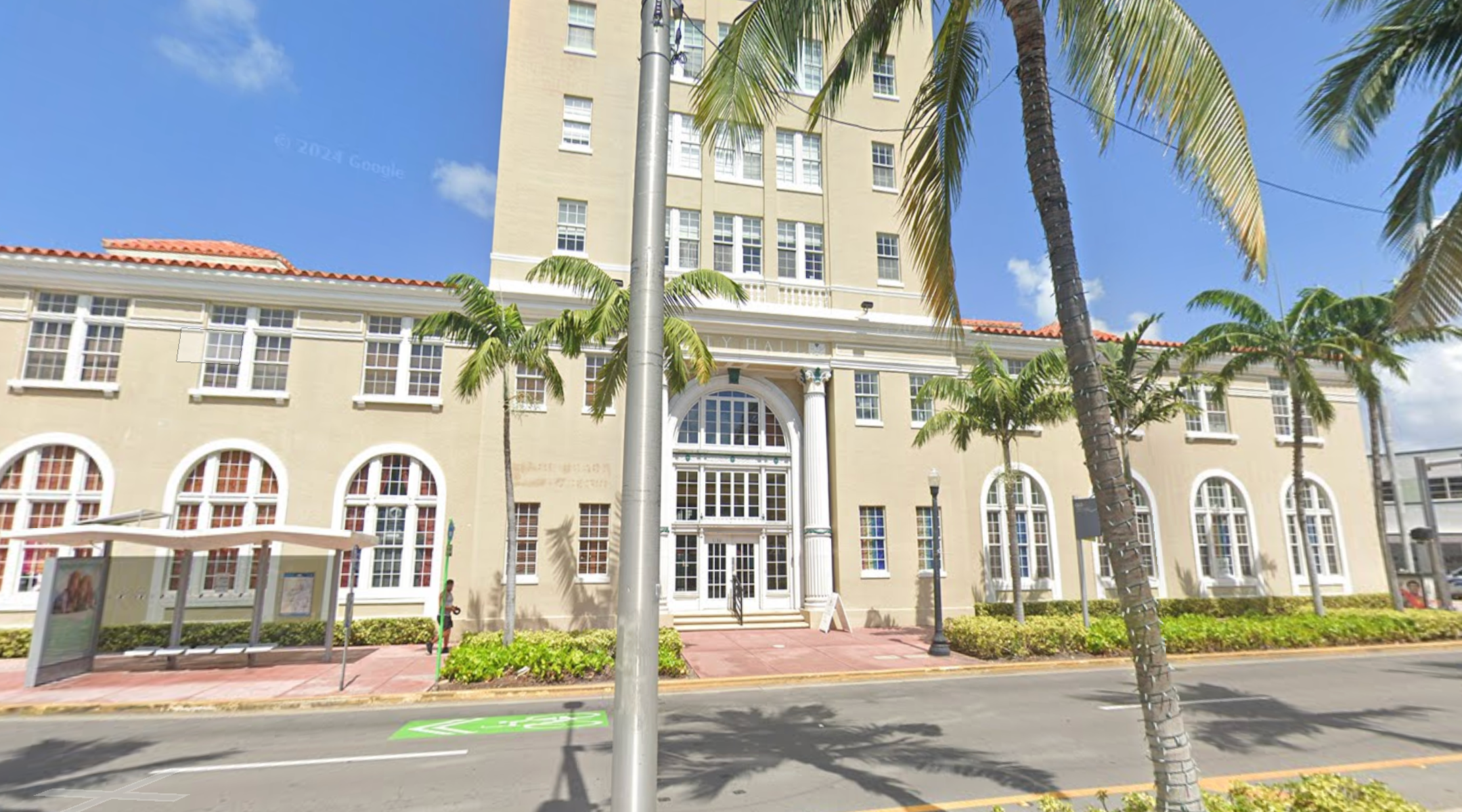 The Miami Beach History City Hall where the O Cinema is housed. (Screenshot from Google Maps)