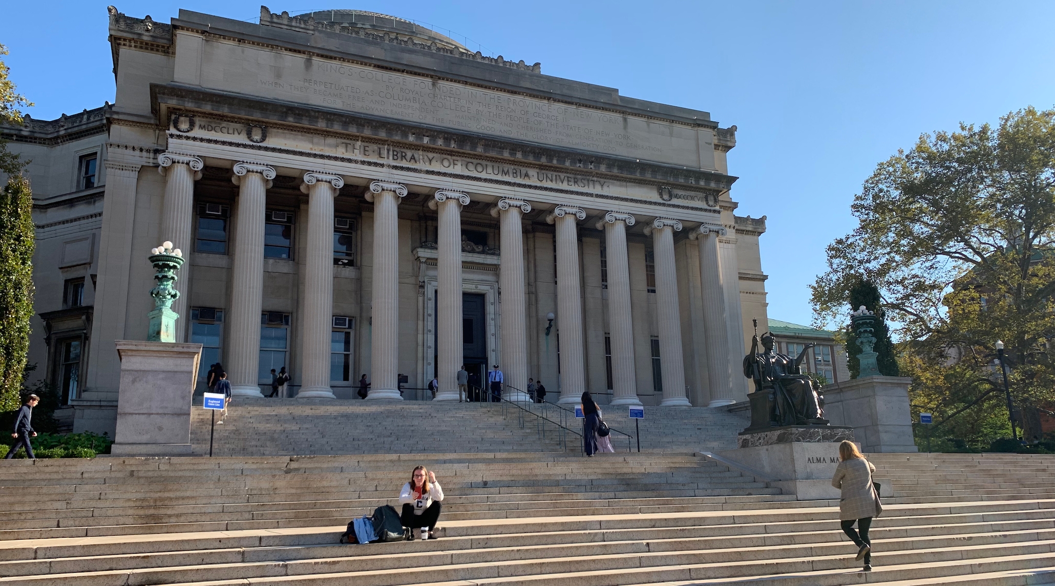 A view of Columbia University’s Low Memorial Library in New York, Sept. 25, 2019 (Josefin Dolsten)