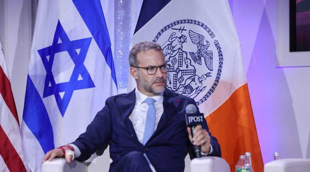 Adam Boehler, the U.S. hostage envoy, speaks at the Jerusalem Post conference on May 19, 2025. (Marc Israel Sellem/The Jerusalem Post)