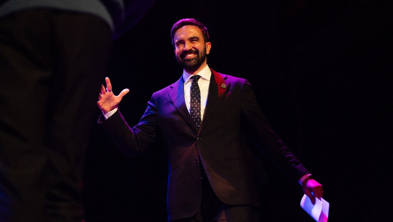 New York City mayoral candidate Zohran Mamdani arrives onstage at a Brooklyn rally in May 2025. (Madison Swart and Hans Lucas via AFP/Getty Images)
