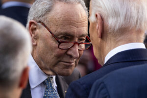 Sen. Chuck Schumer and President Joe Biden on May 20, 2024. 