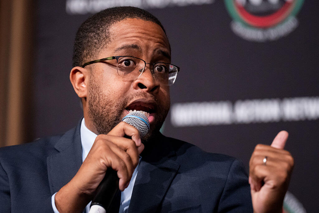Zellnor Myrie, NYC mayoral candidate, on April 3. 