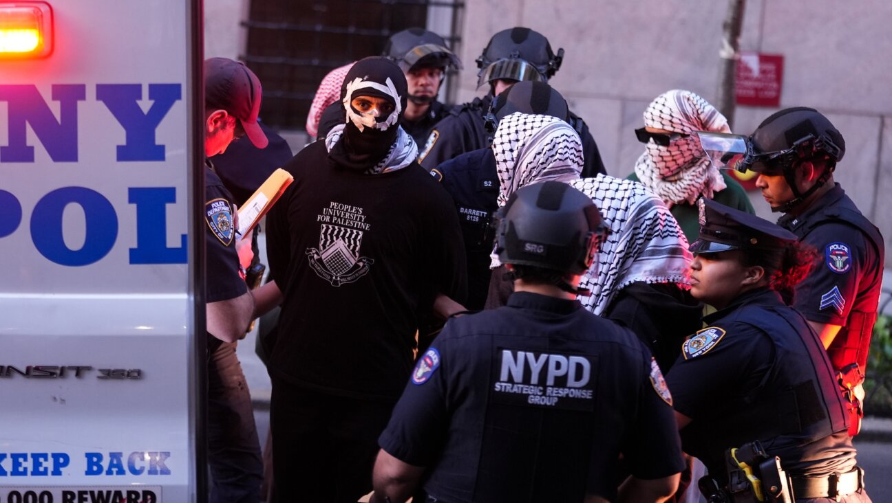 NEW YORK, US – MAY 7: New York City police arrested dozens of Pro-Palestinian protesters on Columbia University on Wednesday evening after they took over part of a central library in New York, USA on May 7, 2025. (Photo by Lokman Vural Elibol/Anadolu via Getty Images)