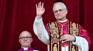 Pope Leo XIV addresses the world following his election. (Getty Images)
