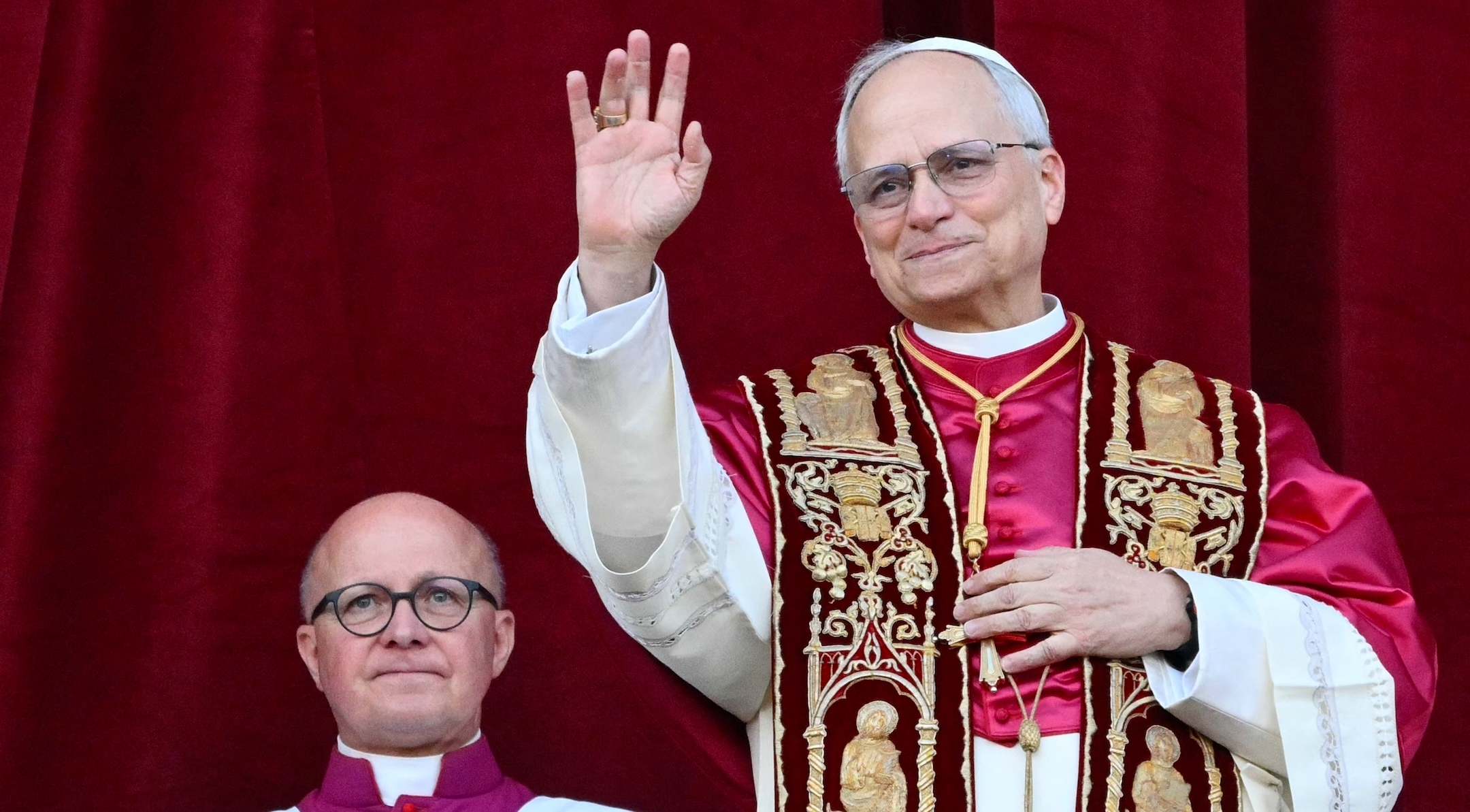 Pope Leo XIV addresses the world following his election. (Getty Images)