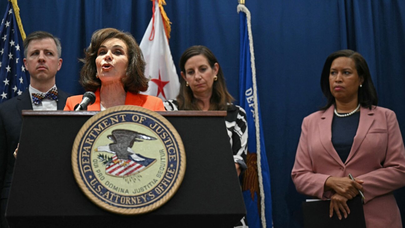 Interim U.S. Attorney Jeanine Pirro speaks during a press update on a shooting of two Israeli embassy staffers, at the U.S. Department of Justice in Washington, D.C., May 22, 2025. (Drew Angerer/AFP via Getty Images)