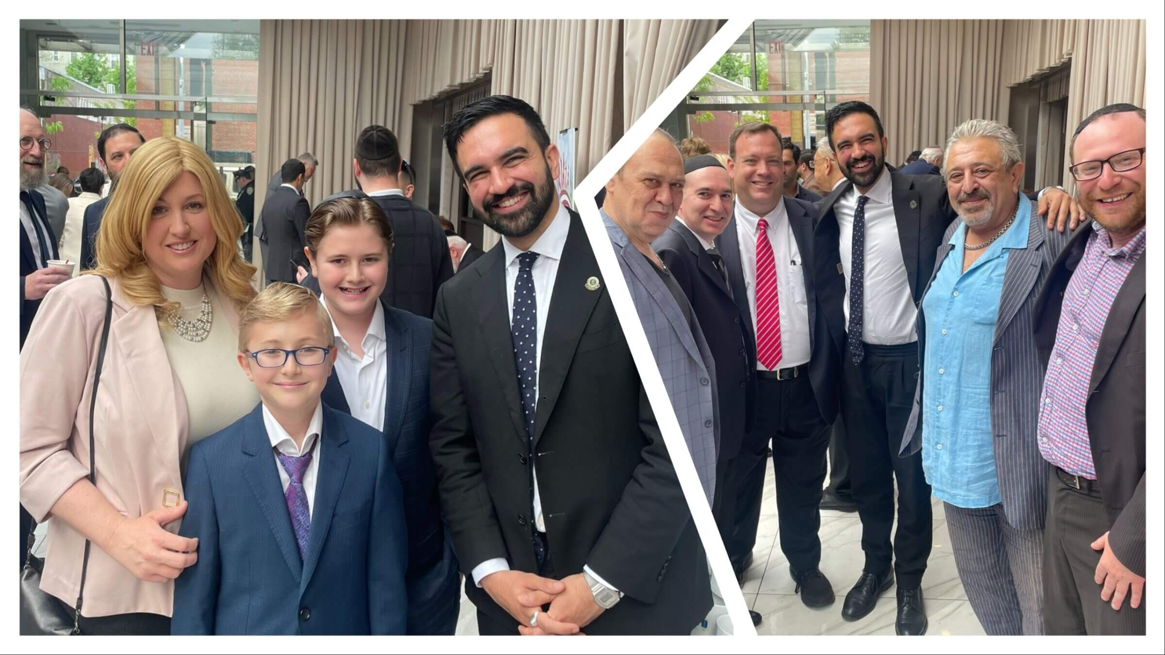 NYC Mayoral candidate Zohran Mamdani with Orthodox leaders and activists May 4.