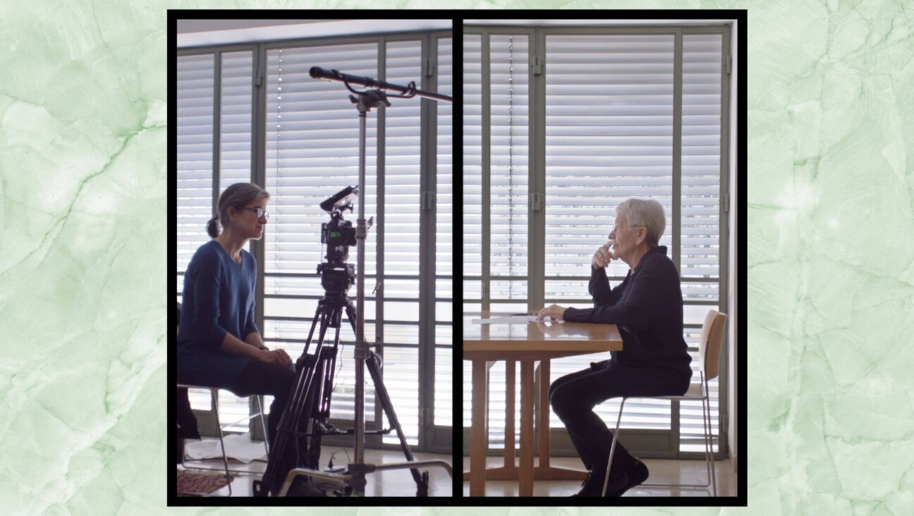 Filmmaker Yael Melamede interviewing her mother, acclaimed Israeli architect Ada Karmi-Melamede, in a still from the film 'Ada: My Mother the Architect.' 