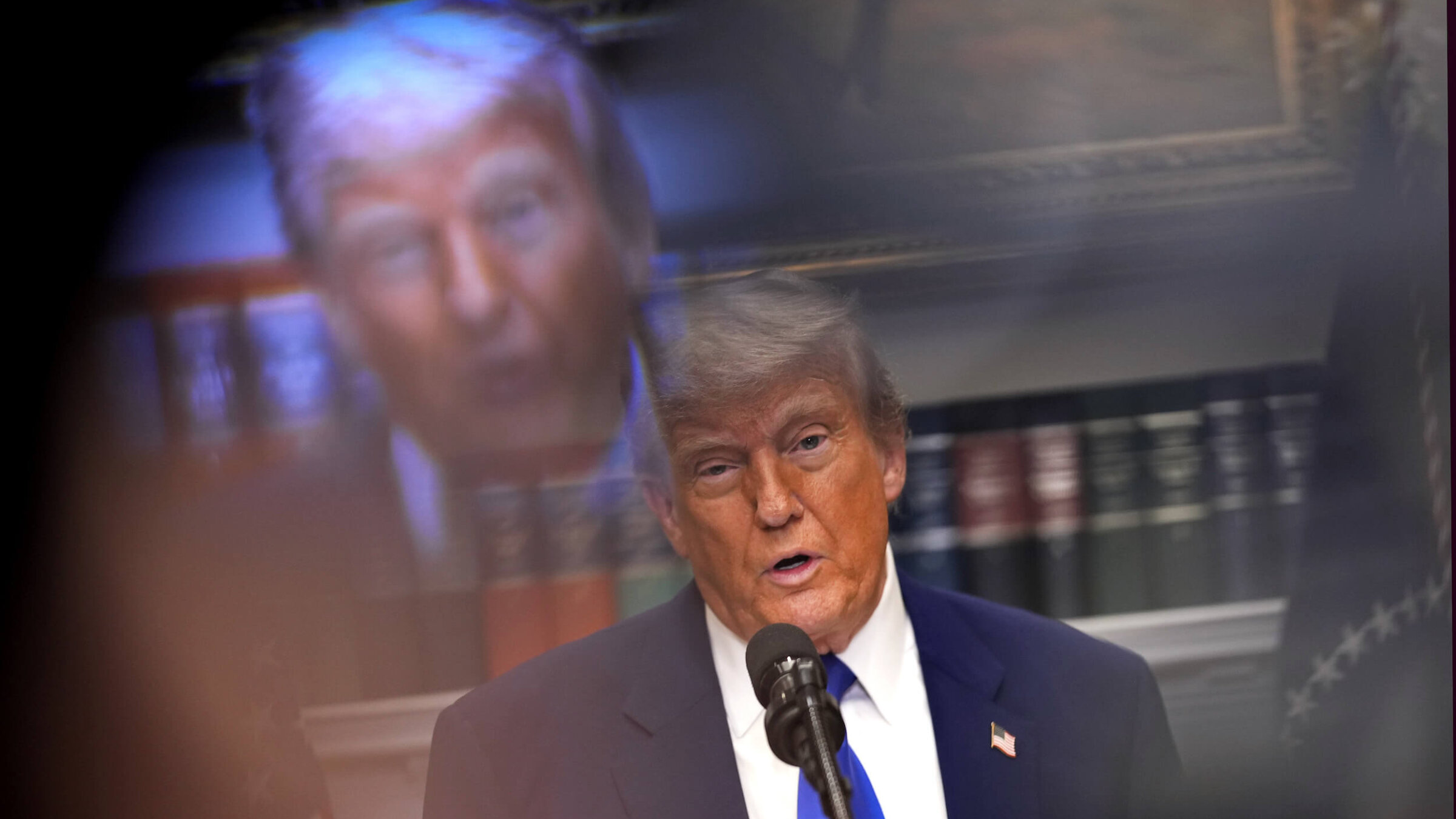 President Donald Trump speaks during a White House press conference May 12.