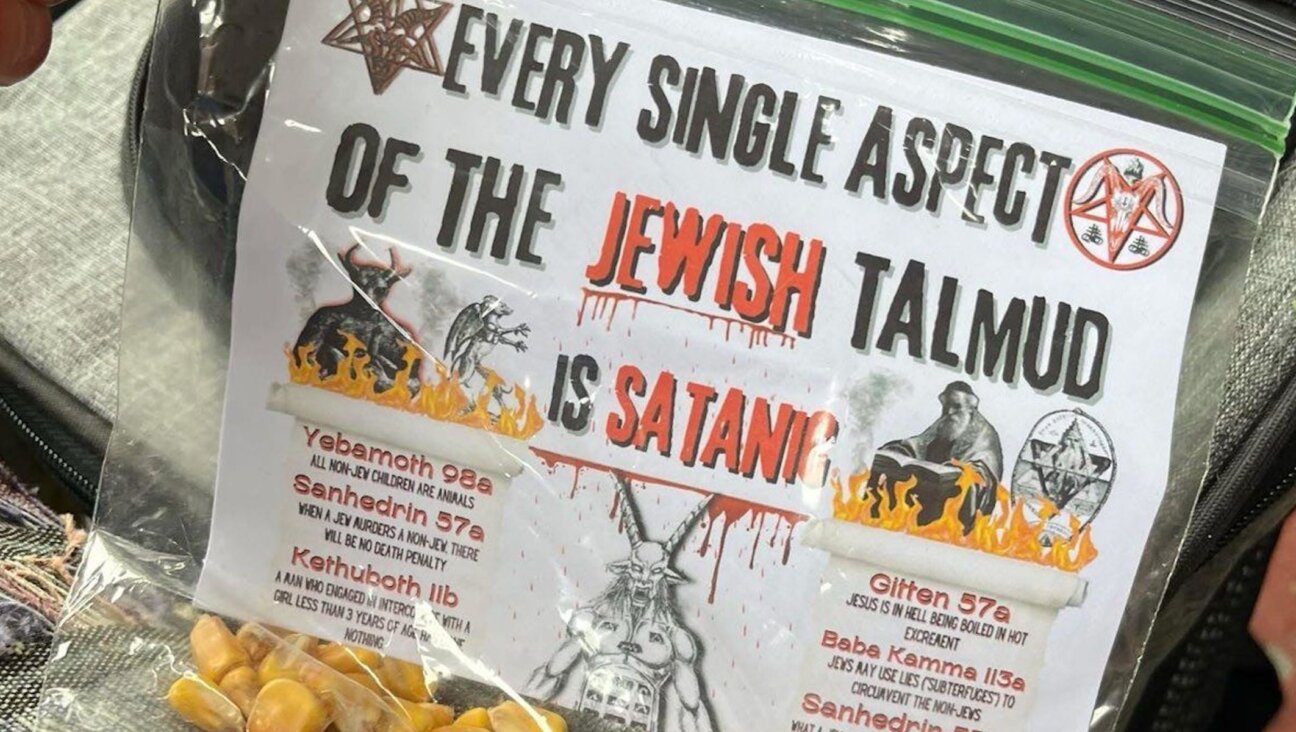 A photo of the antisemitic fliers distributed in Squirrel Hill. (Corey O’Connor/X)