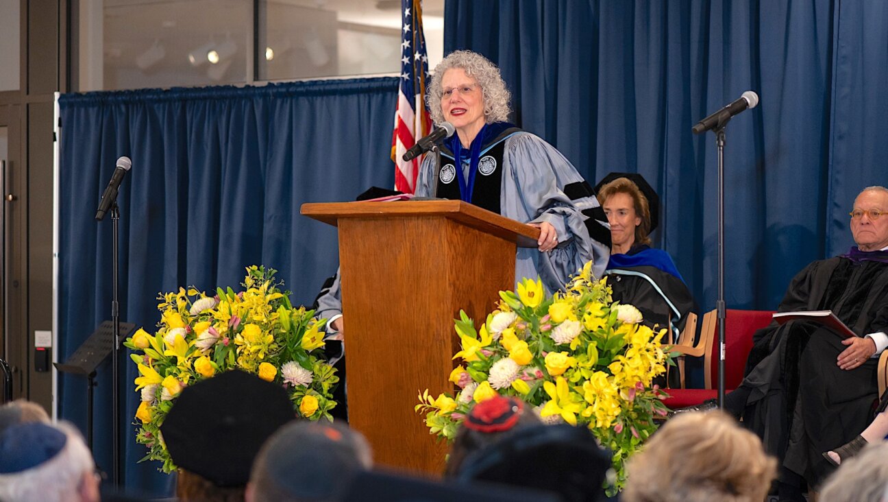 Chancellor Shuly Rubin Schwartz speaks at the institution’s 131st commencement ceremony, May 22, 2025. (Ellen Rubin Photography)