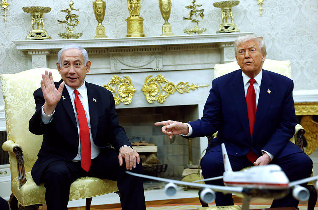 sraeli Prime Minister Benjamin Netanyahu and President Donald Trump on April 7. 