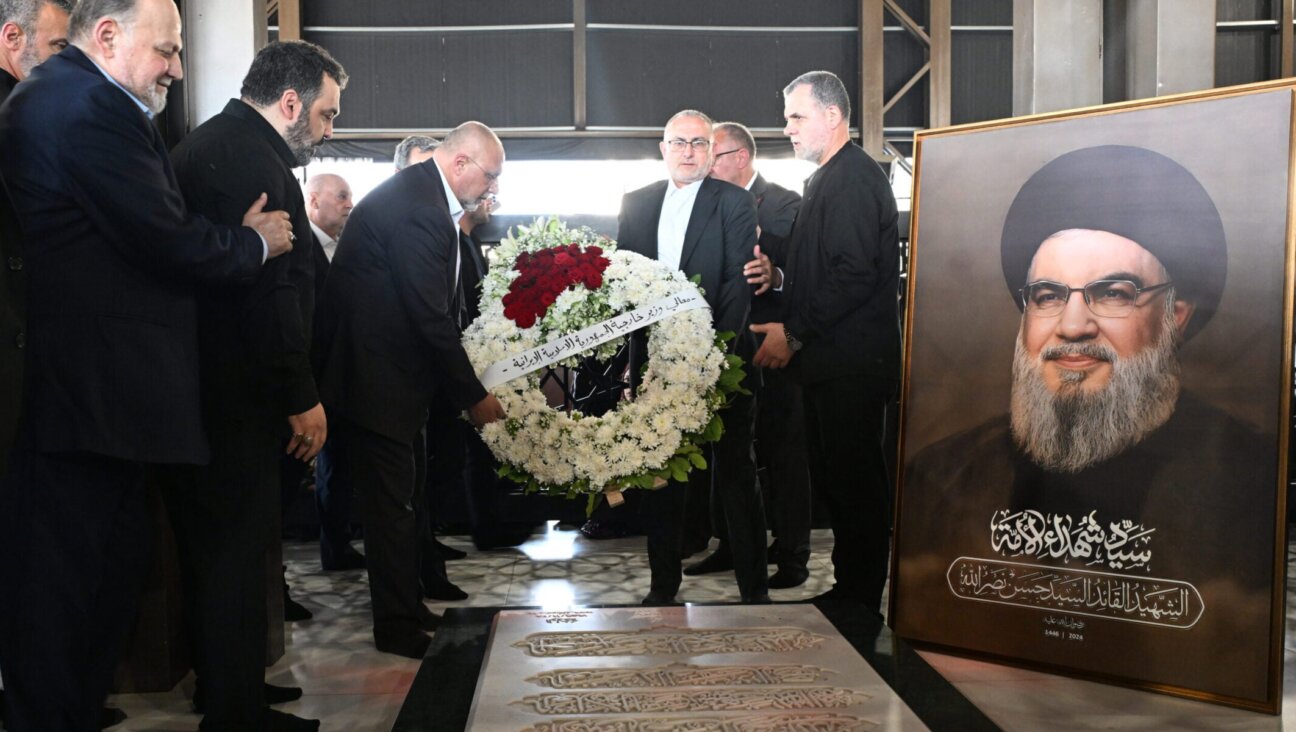 Iranian Foreign Minister Abbas Araghchi visits the grave of former Hezbollah leader Hassan Nasrallah during his official visit to Beirut, Lebanon, on June 3, 2025. (Houssam Shbaro/Anadolu via Getty Images)