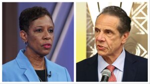 NYC mayoral candidates Adrienne Adams and Andrew Cuomo. 