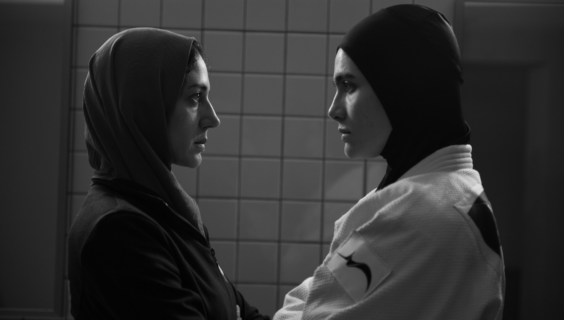Zar Amir Ebrahimi and Arienne Mandi in <i>Tatami.</i>
