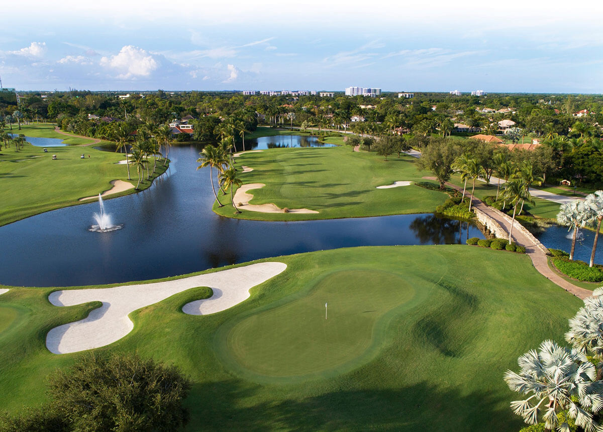 The golf course at the Boca Grove neighborhood in Boca Raton, Florida.