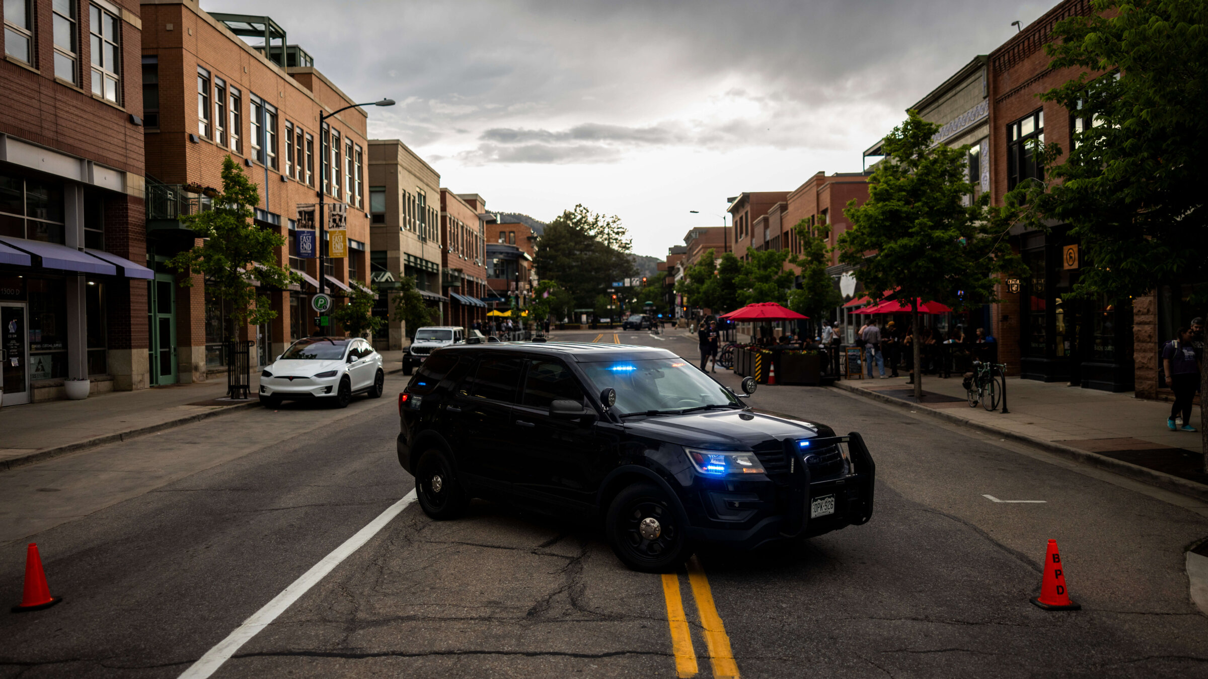 Police cordon off Pearl Street in Boulder, Colorado, following an incident that the FBI is investigating as an act of terror, June 1.