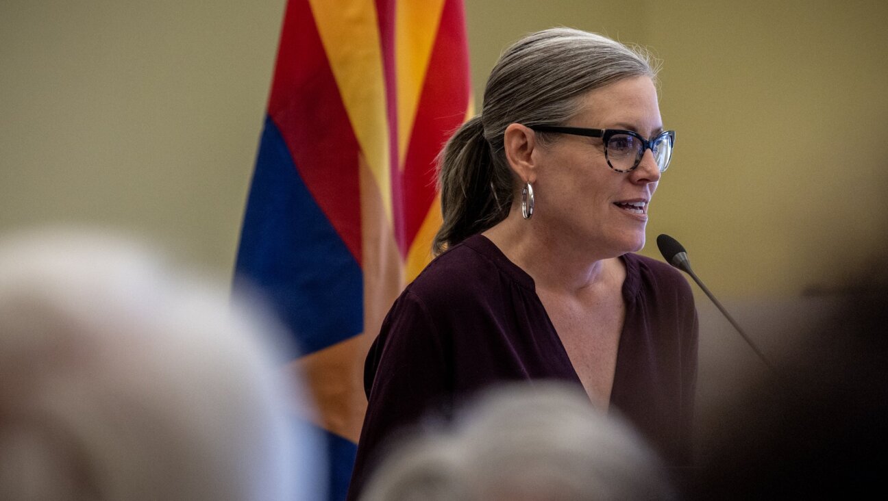 Arizona Governor Katie Hobbs speaks to supporters at a campaign rally on November 06, 2022 in Tucson, Arizona. (John Moore/Getty Images)