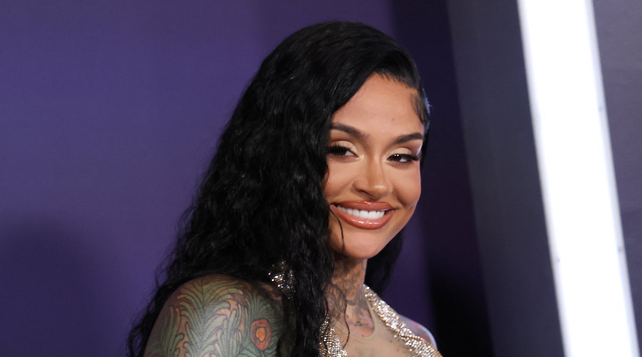 US singer songwriter Kehlani arrives at the 51st American Music Awards in Las Vegas, Nevada on May 26, 2025. (Michael Tran / AFP)