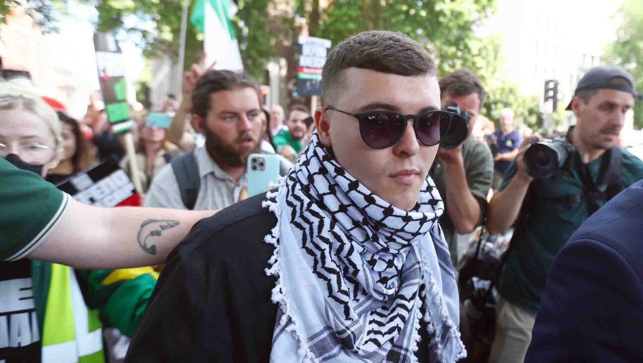 Liam Óg Ó hAnnaidh, who performs under the name Mo Chara of the Irish group Kneecap, is seen departing Westminster Magistrates’ Court in London, England, on June 18, 2025. 