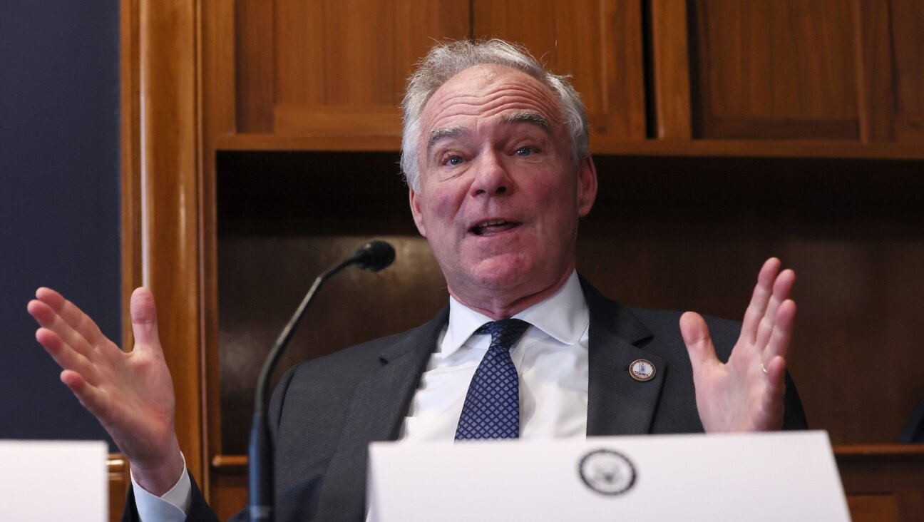 Sen. Tim Kaine, a Virginia Democrat, on May 14, 2025 in Washington, DC. (Jemal Countess/Getty Images for Student Borrower Protection Center)