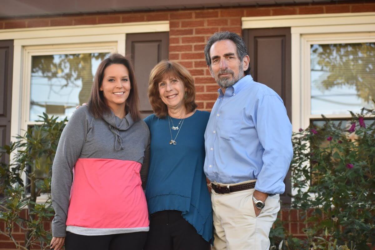 The Iszauk family, from left: Jenna, Debbie and Alan.