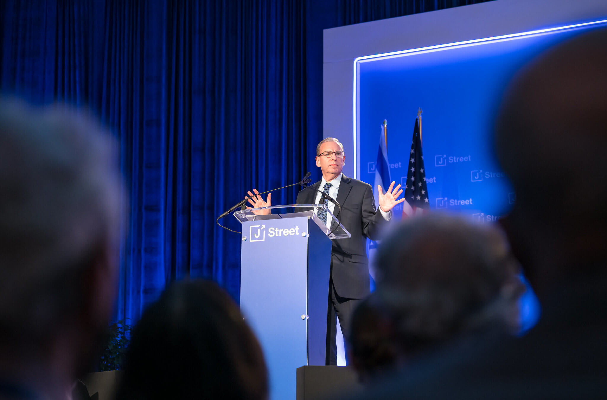 J Street President Jeremy Ben-Ami speaks at the organization's 2022 national conference in Washington, D.C.