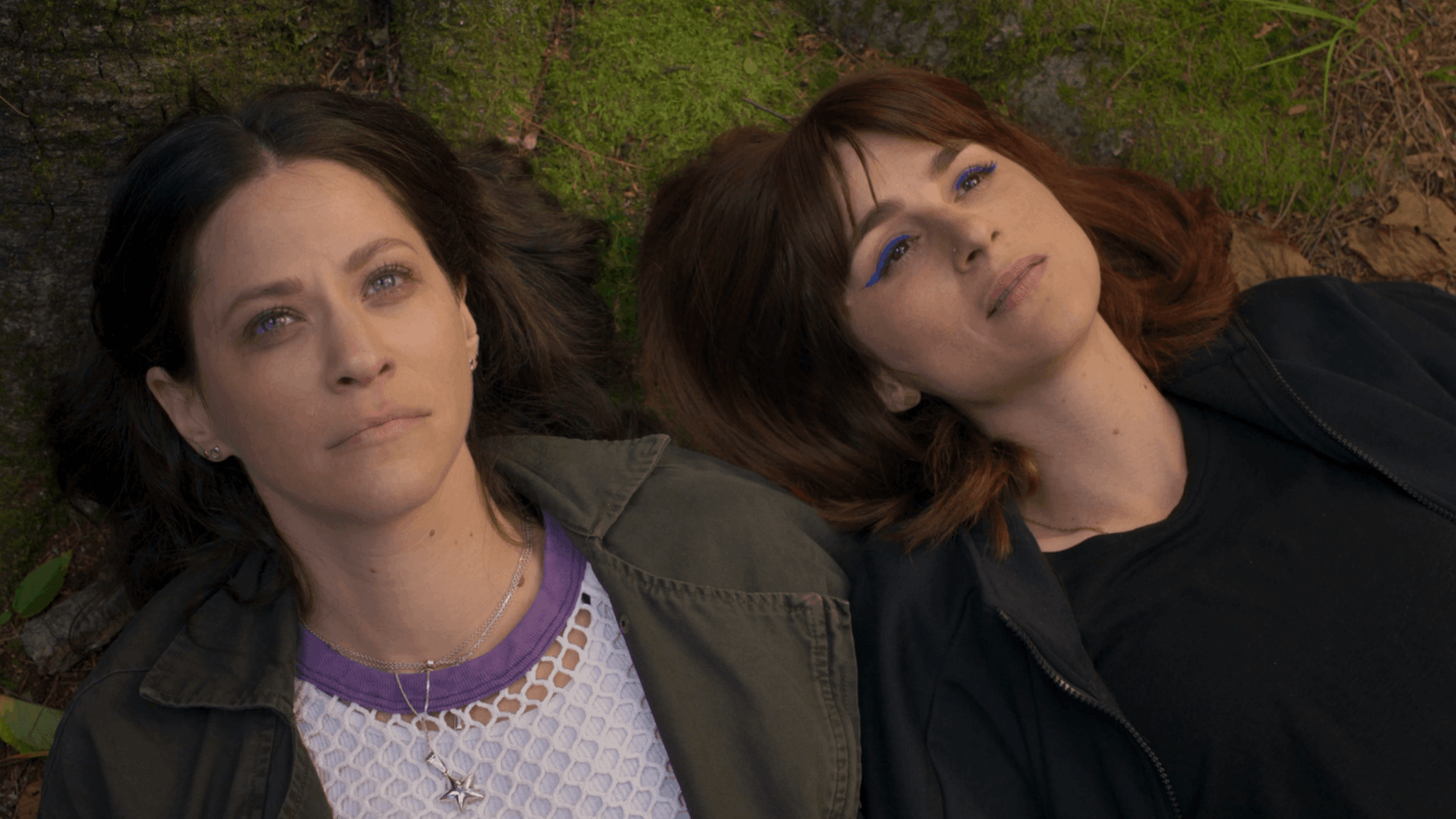 Jackie Tohn and Aya Cash as Nomi and Rabbi Rachel.