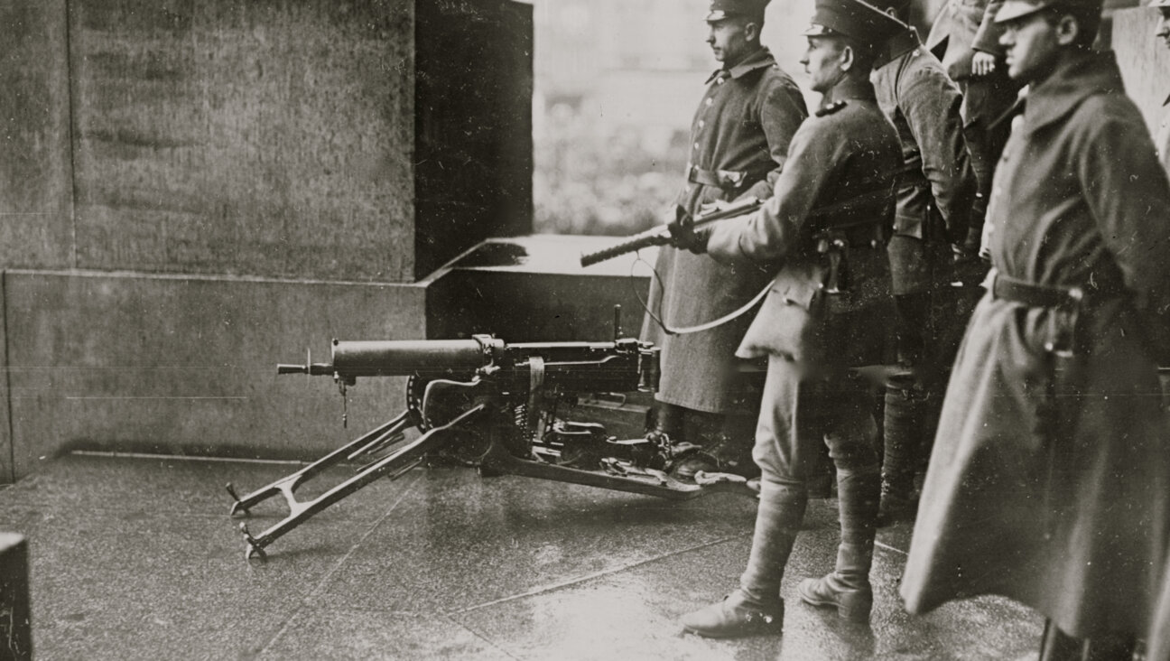 Soldiers guard an entrance to the Reichstag in Berlin during the Kapp Putsch in 1920.