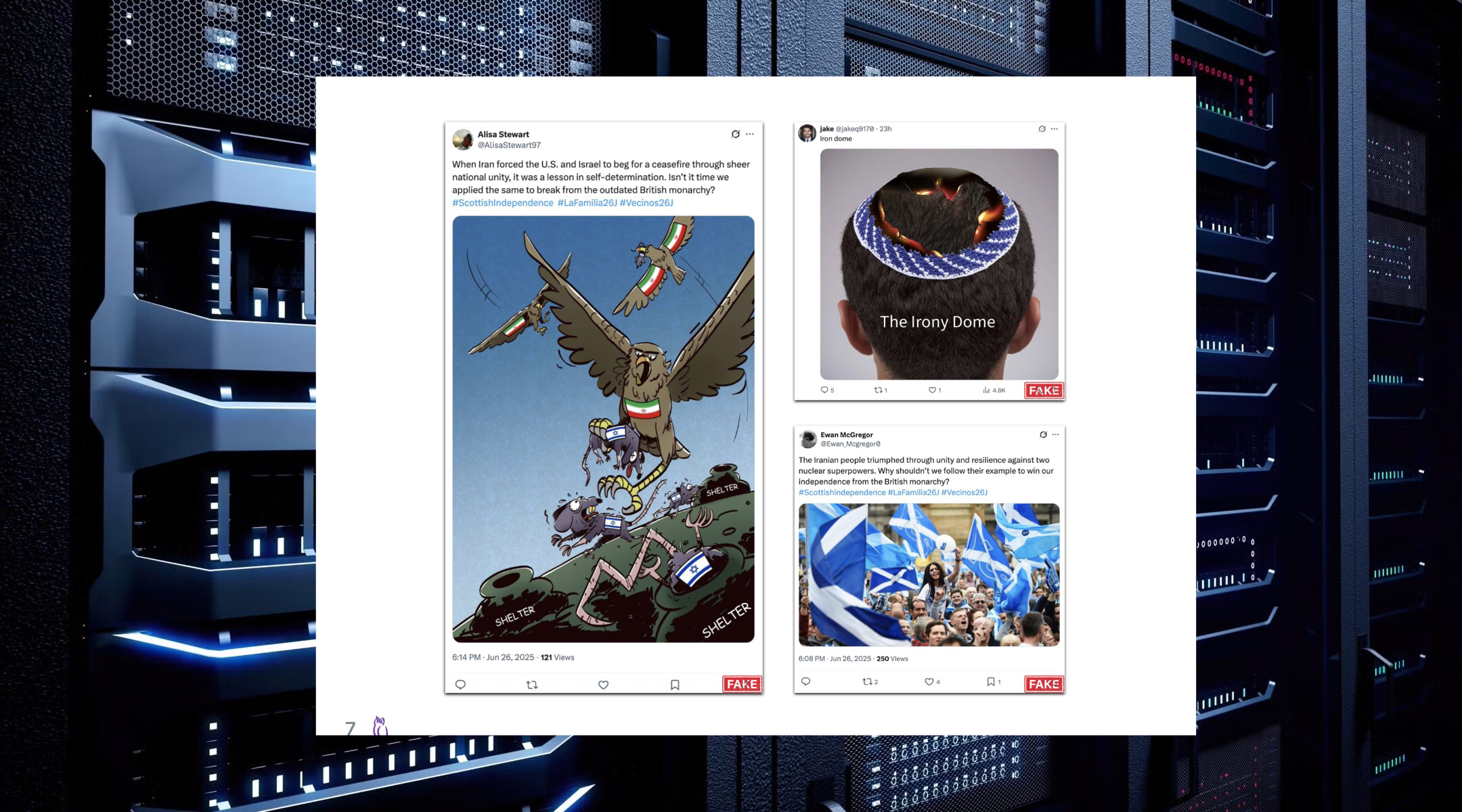 Following Israel’s military operation against Iran on June 13, the Tel Aviv-based Cyabra found a pattern of disinformation bots that went dark, only to re-emerge with anti-Israel and anti-Western messages. (Cyabra)