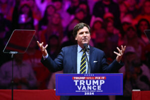 Talk show host Tucker Carlson on Oct. 27, 2024. 