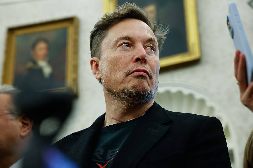 Elon Musk in the Oval Office at the White House in May 2025.