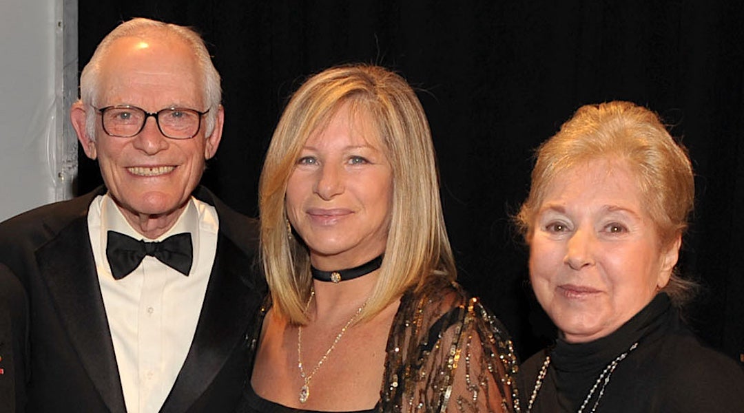 Lyricists Alan Bergman and Marilyn Bergman flank singer Barbra Streisand during the 2008 ASCAP Film and Television Music Awards at the Beverly Hilton, May 6, 2008. (Lester Cohen/Getty Images)