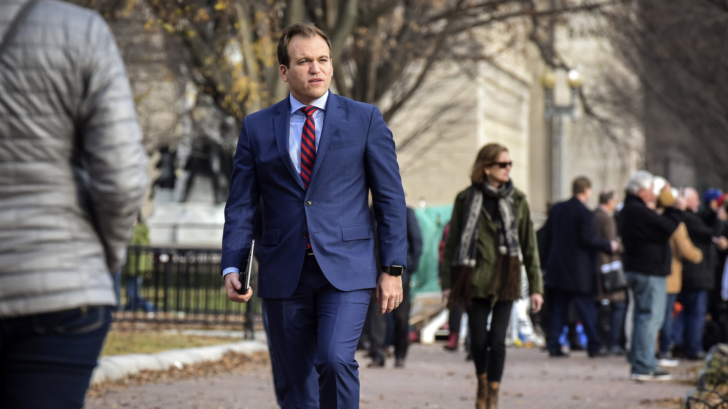 Rev. Johnnie Moore, former executive chairman of the Gaza Humanitarian Foundation, pictured in 2017 while he was spokesman for the Trump evangelical advisory board.