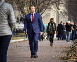 Rev. Johnnie Moore, former executive chairman of the Gaza Humanitarian Foundation, pictured in 2017 while he was spokesman for the Trump evangelical advisory board.