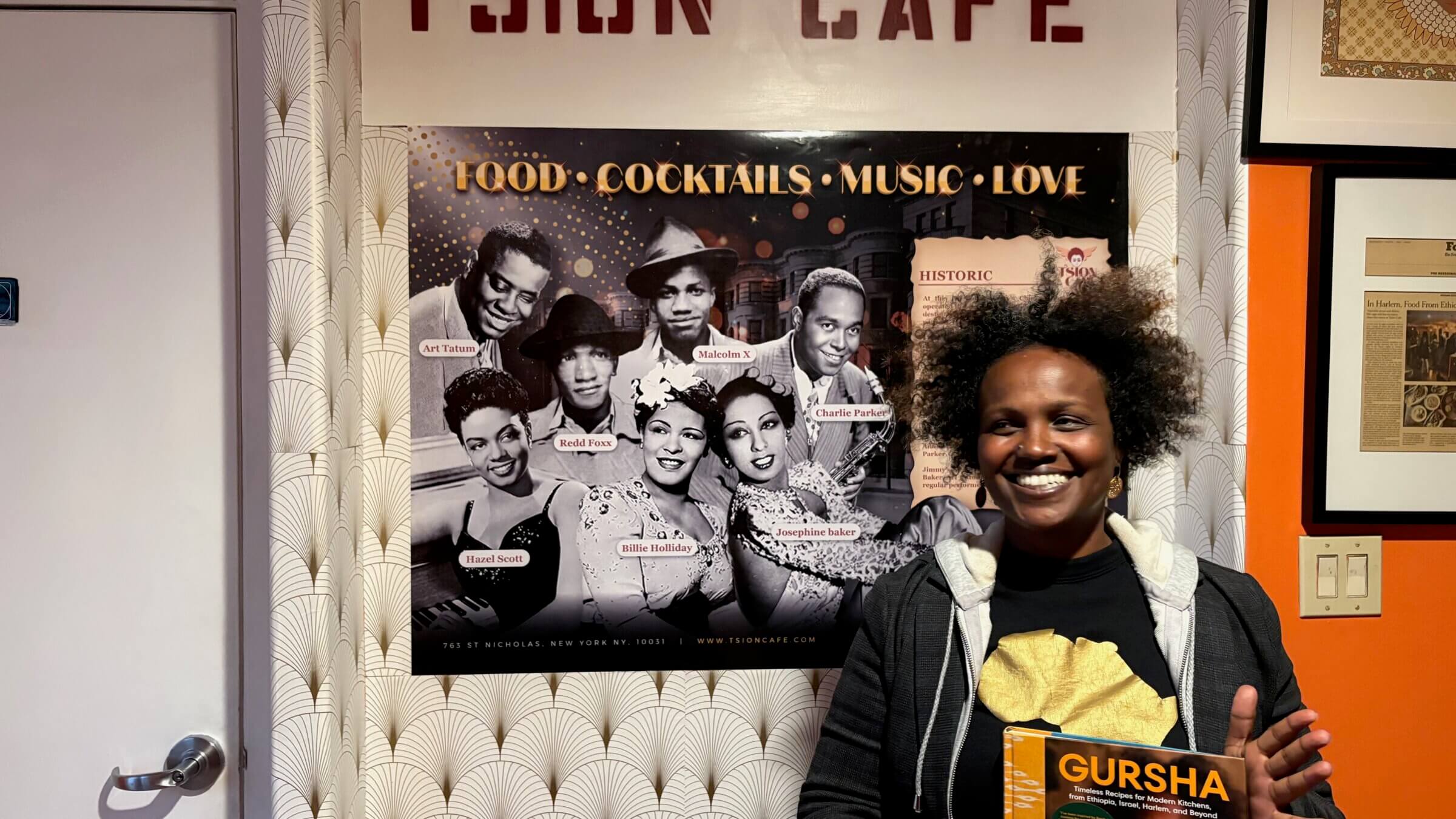 Beejhy Barhany's Tsion Cafe is located in a brownstone that used to house Jimmy’s Chicken Shack, an eatery and jazz joint where Art Tatum used to play.