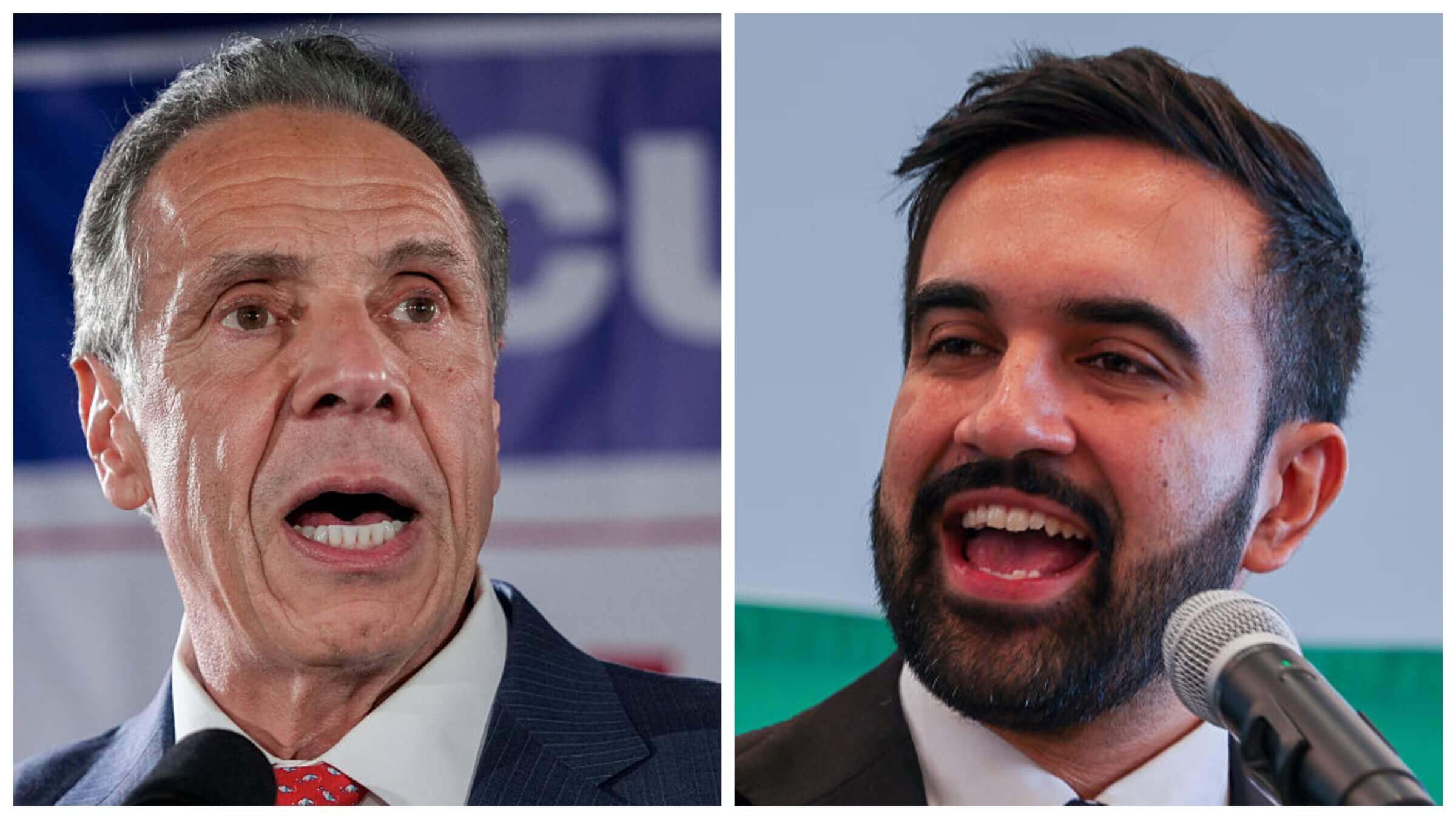 New York City mayoral candidates Andrew Cuomo and Zohran Mamdani.