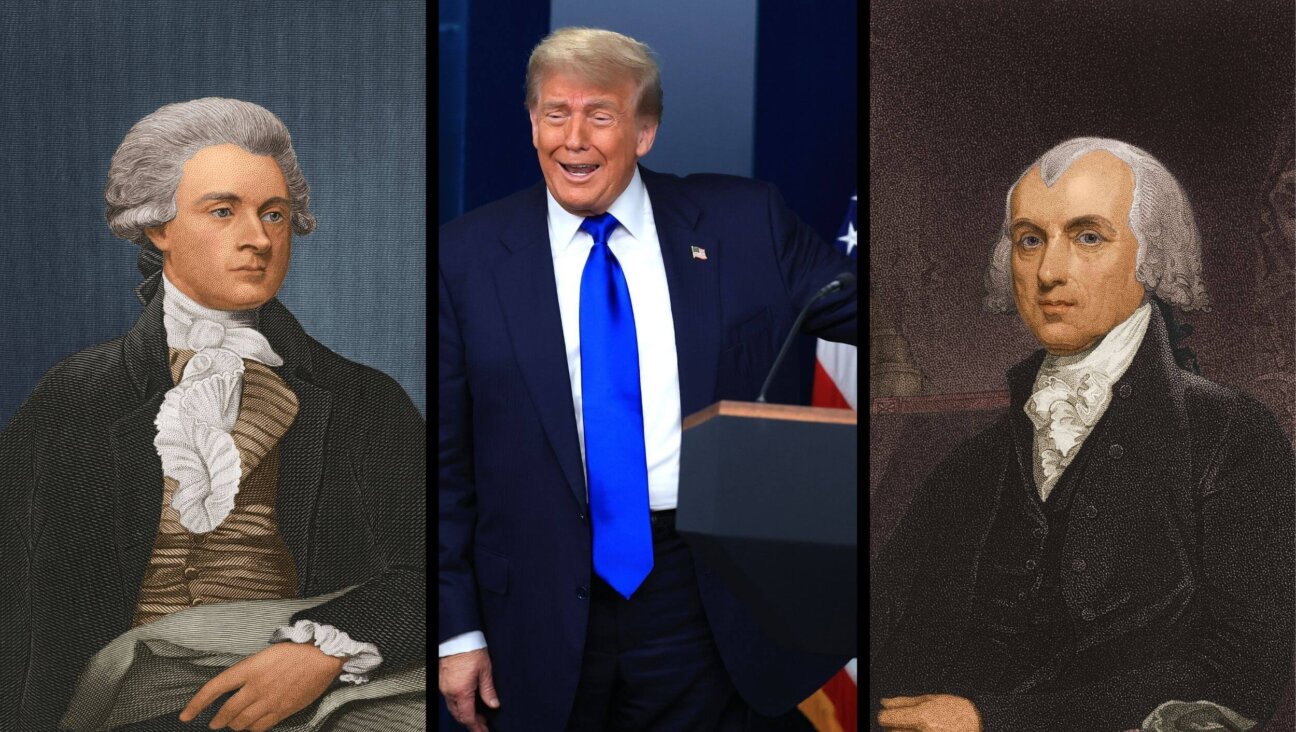 Former President Thomas Jefferson, President Donald Trump, and former President James Madison.