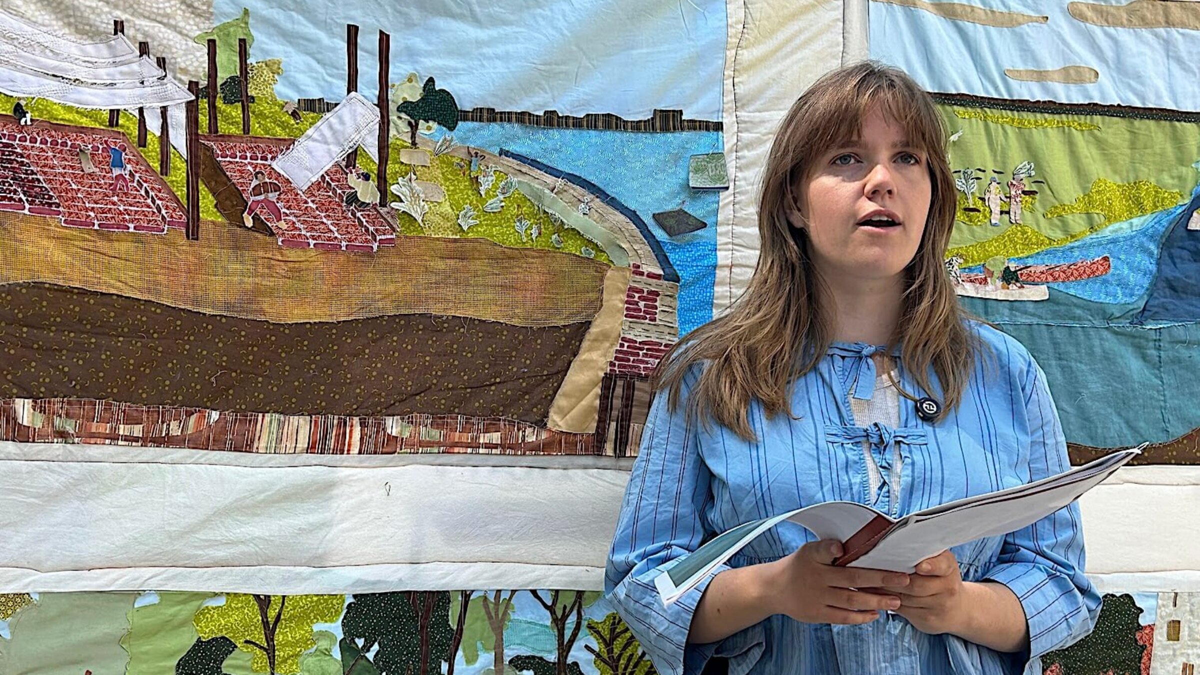 Julia Hedges performs her and G Laster's project "Camp Doikeit" in the Venetian Ghetto on May 11th, 2025
