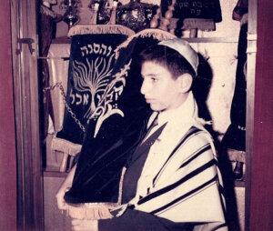 Alan Iszauk at his bar mitzvah at Gemilas Chesed in July 1965.