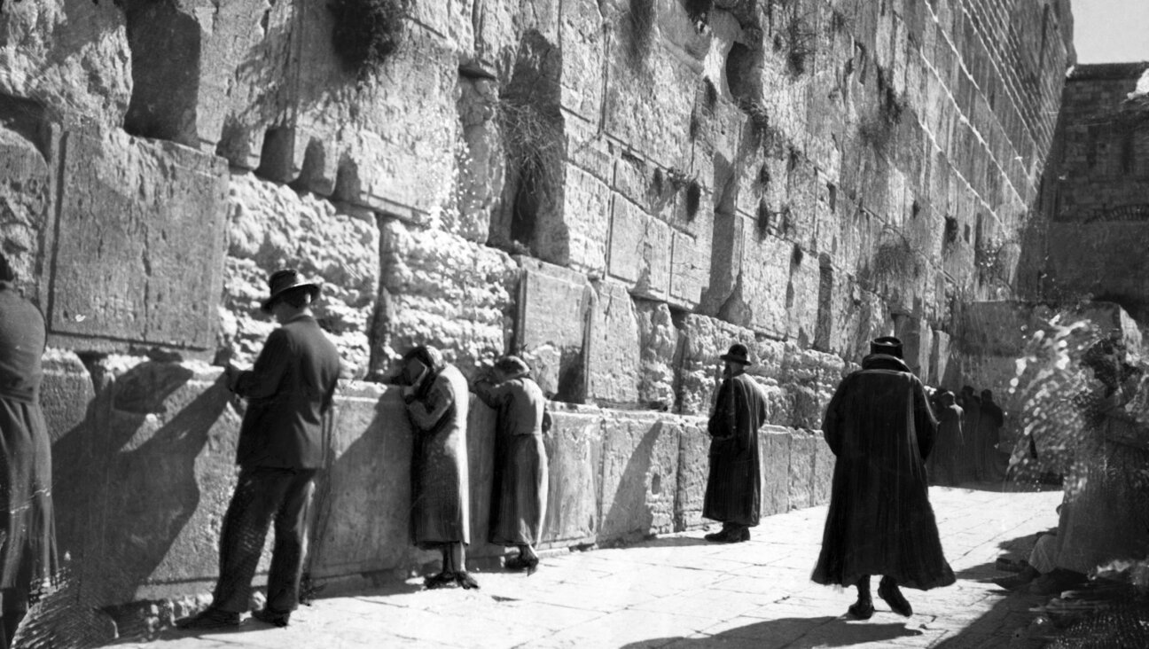 Jews praying at the Wailing Wall in Jerusalem, April 1936