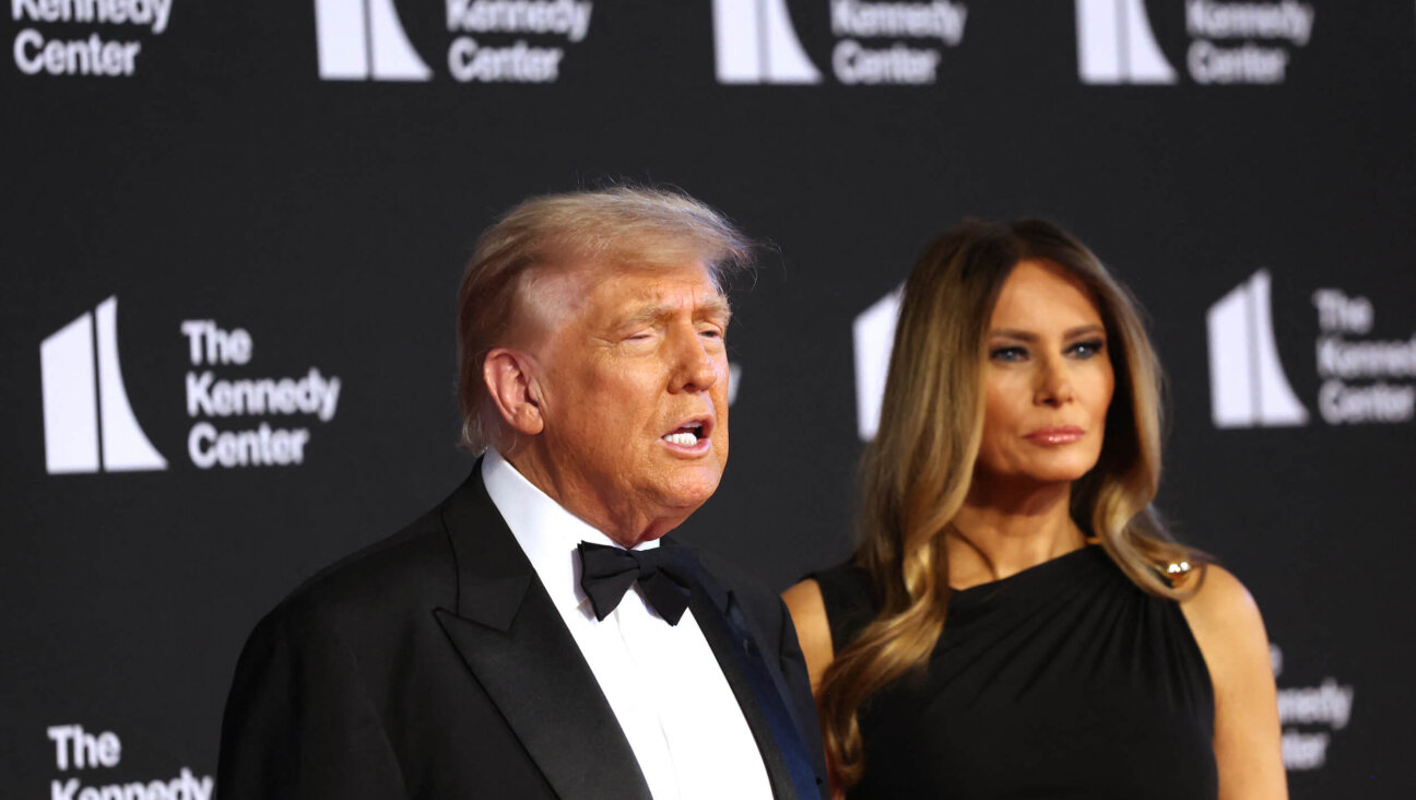 President Donald Trump and First Lady Melania Trump arrive to attend the opening night of "Les Miserables" at the Kennedy Center in Washington, DC, on June 11.