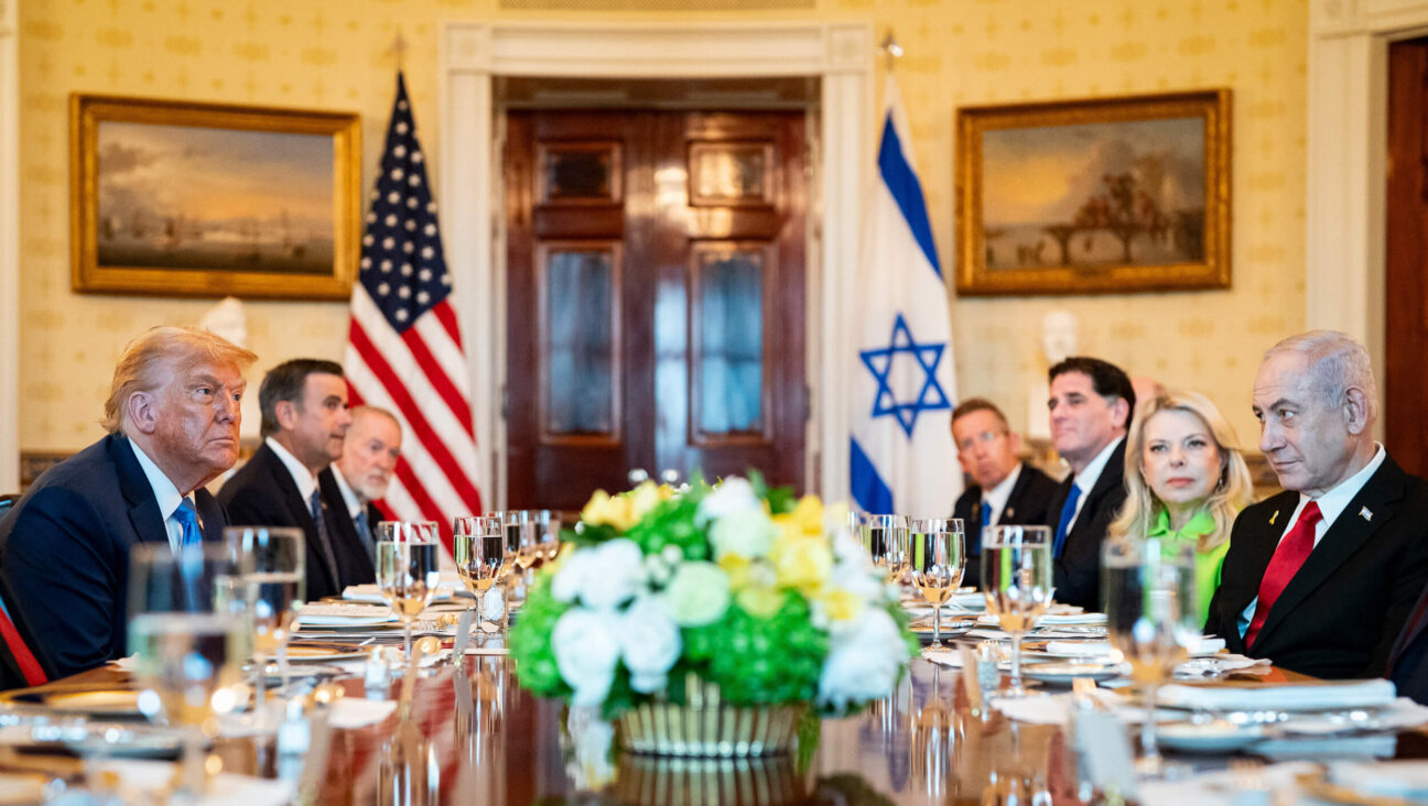 President Donald Trump and Israeli Prime Minister Benjamin Netanyahu during a dinner in the Blue Room of the White House in Washington, D.C., on July 7. 