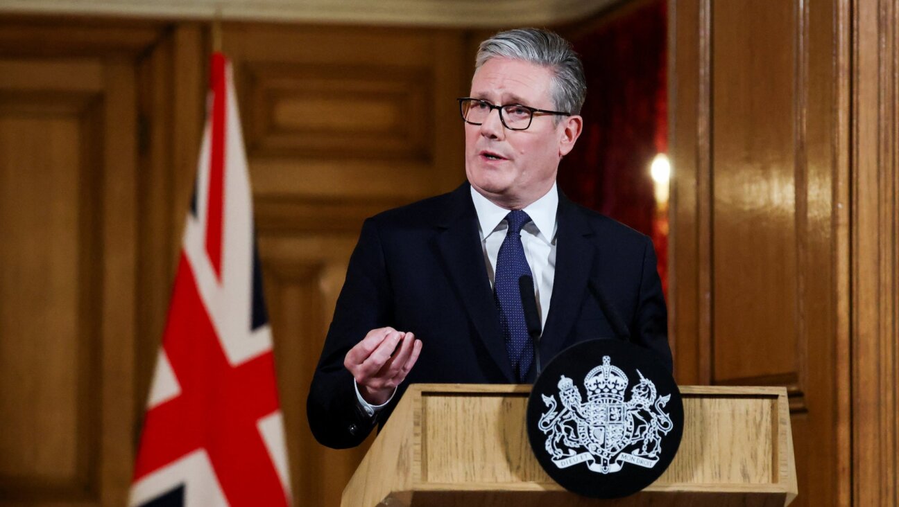 U.K. Prime Minister Keir Starmer delivers a statement inside No. 10 Downing Street on the day the cabinet was recalled to discuss the situation in Gaza, on July 29, 2025 in London, England.