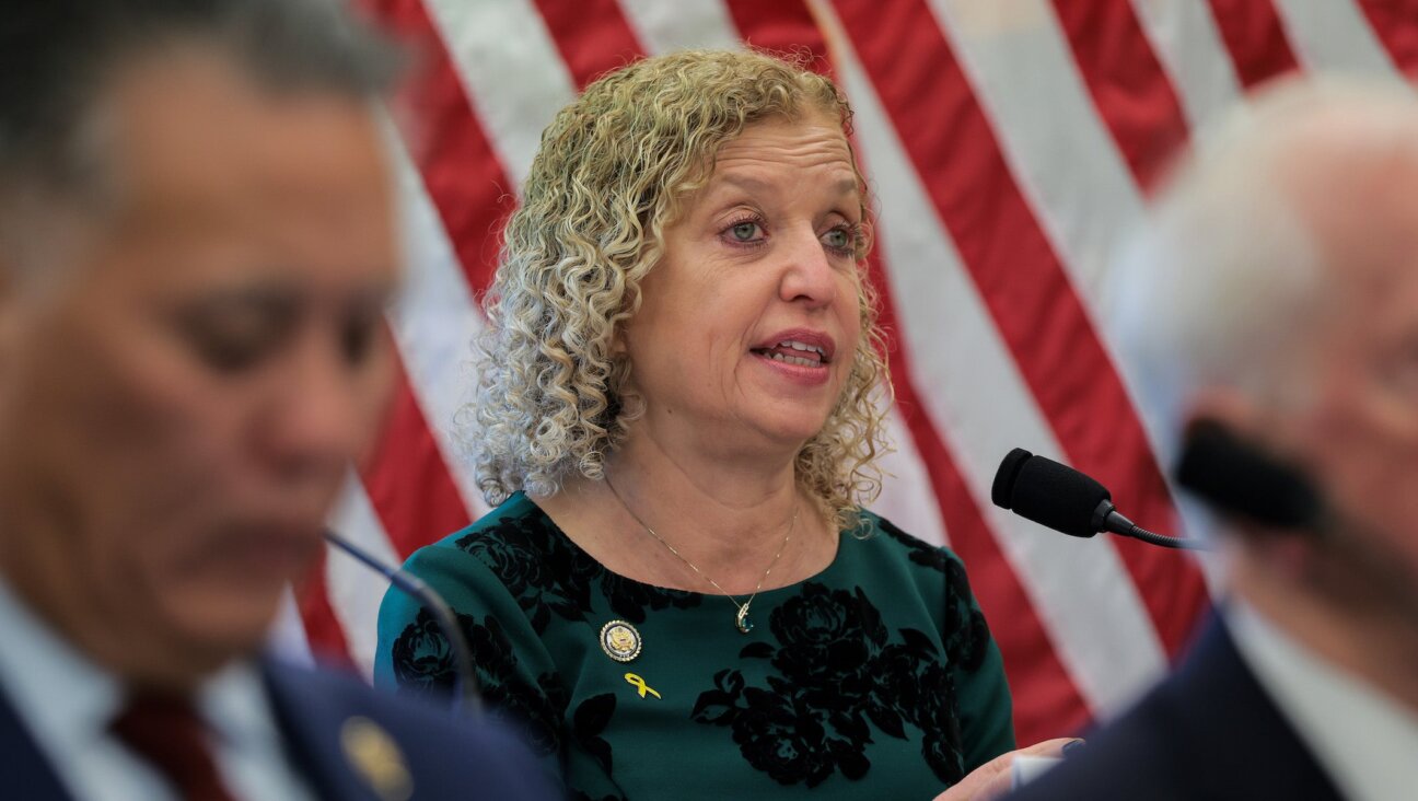U.S. Rep. Debbie Wasserman Schultz, a Florida Democrat, speaks during a Democratic Steering and Policy Committee hearing in the U.S. Capitol on April 10, 2025 in Washington, DC. (Kayla Bartkowski/Getty Images)